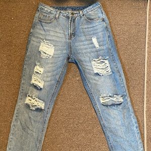 Distressed Mom Jeans